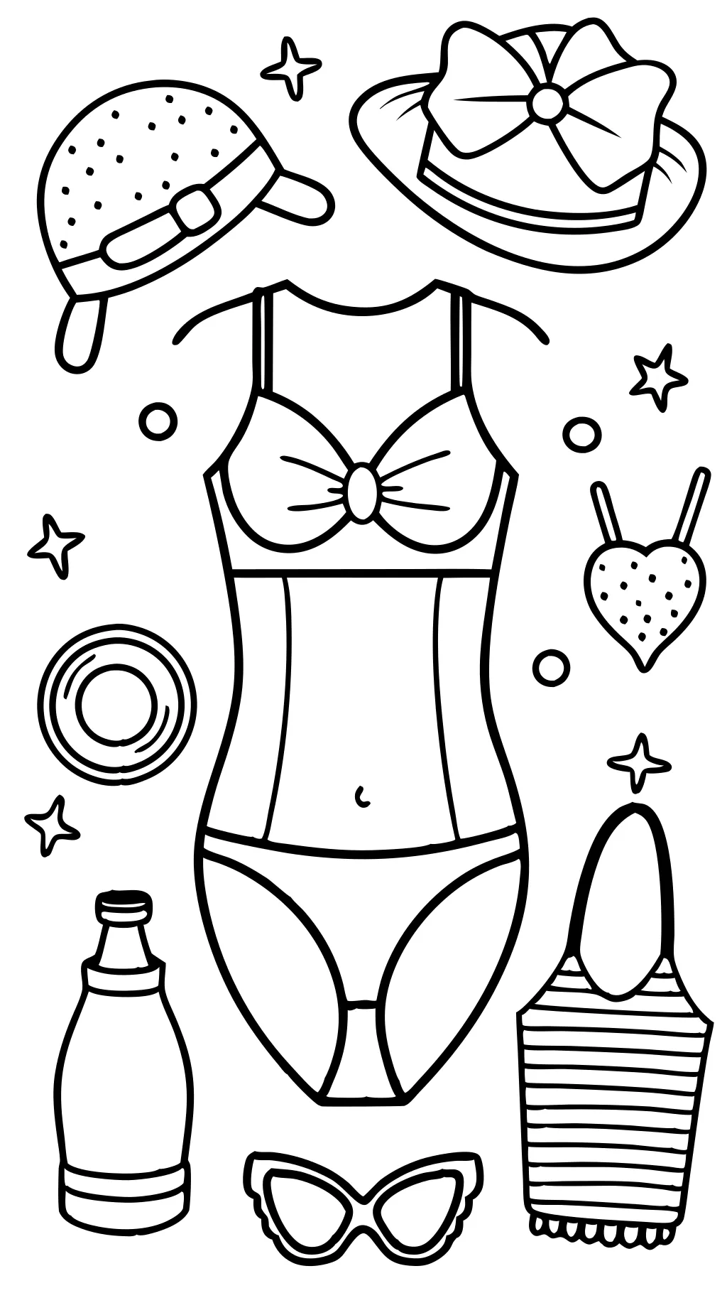 swimsuit coloring pages